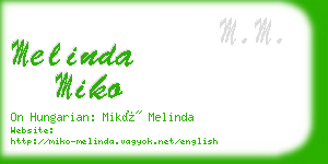 melinda miko business card